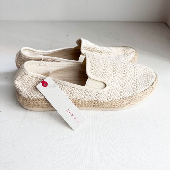 Espirit Textured Canvas Slip on Canvas Loafers 10M - Picture 4 of 6